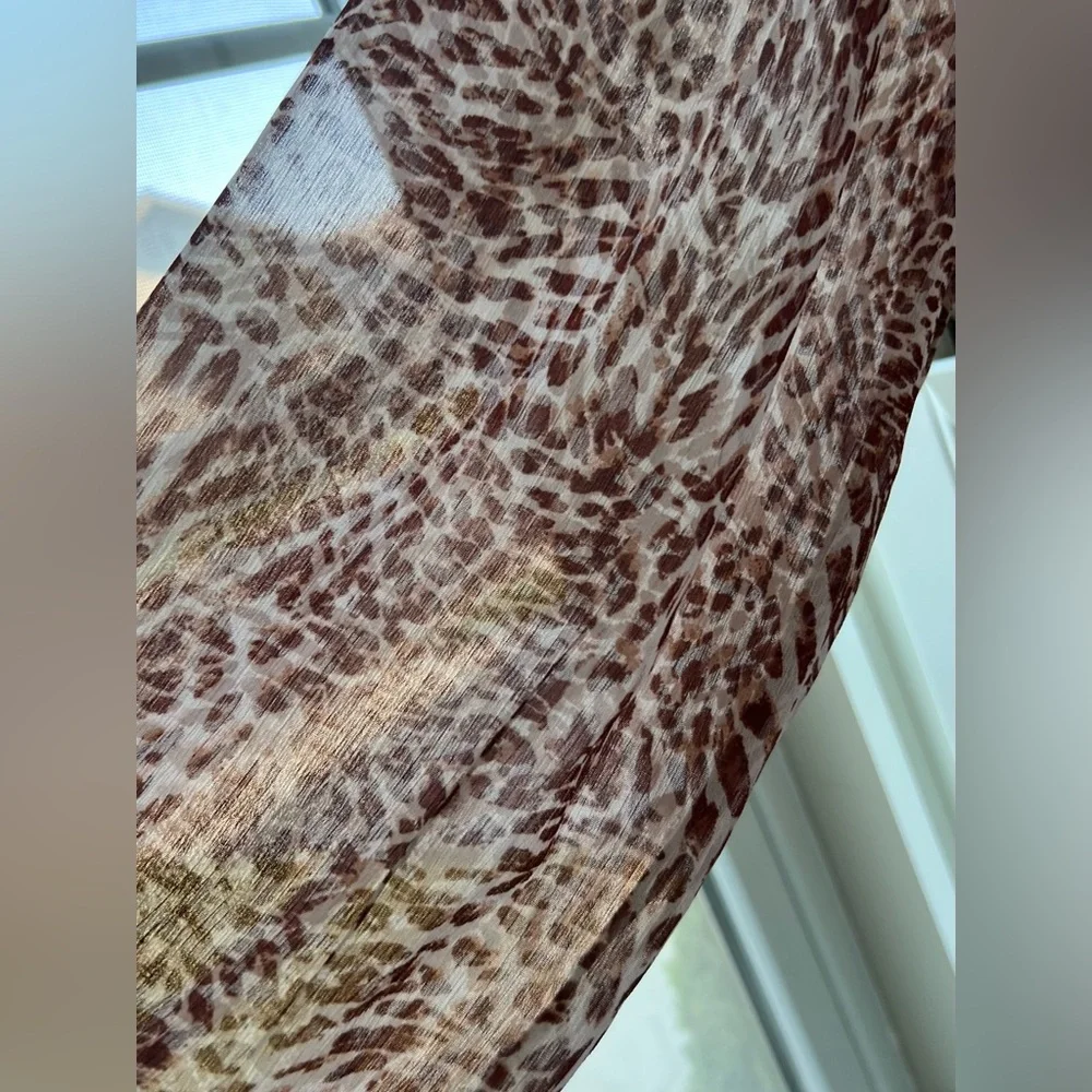 Jessica Simpson - NWT - 1X - Leopard Print Long Sleeve Dress - Lined -Sandshell - Picture 3 of 11